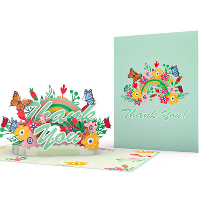 Thank You Rainbow Pop Up Card