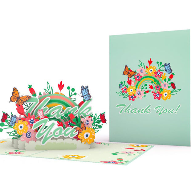 Thank You Rainbow Pop Up Card