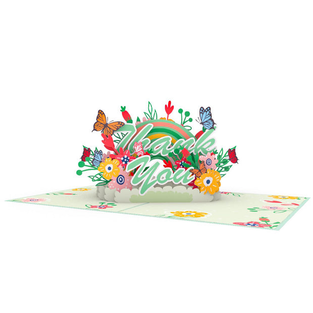 Thank You Rainbow Pop Up Card
