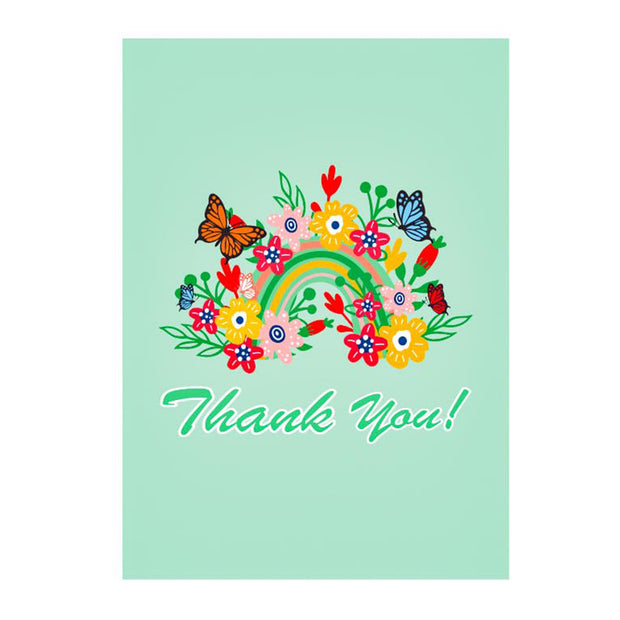 Thank You Rainbow Pop Up Card