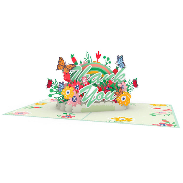 Thank You Rainbow Pop Up Card