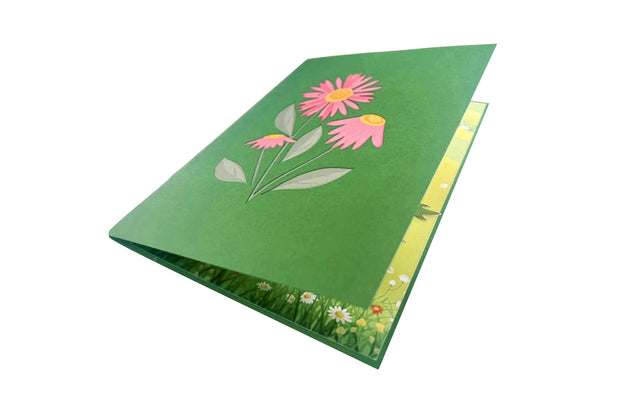 Wildflower Meadow & Hummingbird Pop Up Card