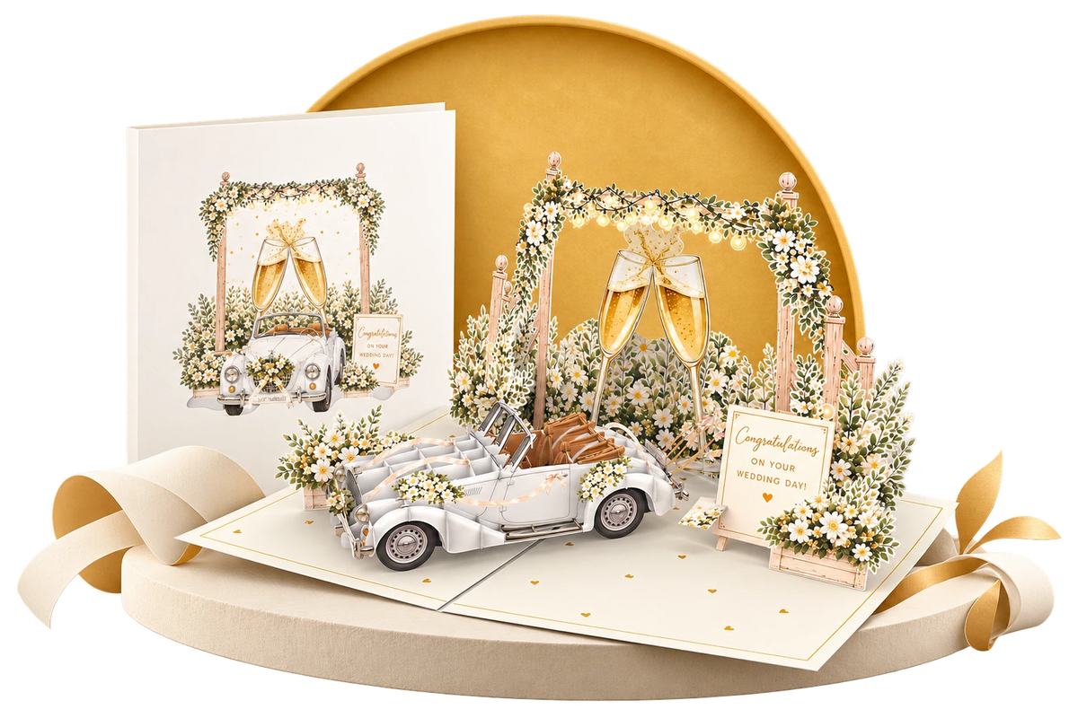 Congratulations on Your Wedding Day Pop Up Card paper stage