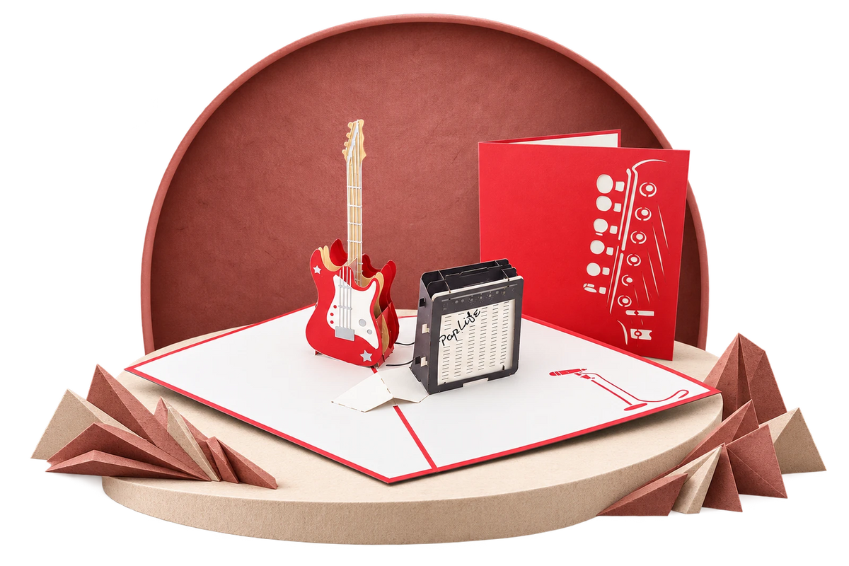 Guitar Pop Up Card paper stage