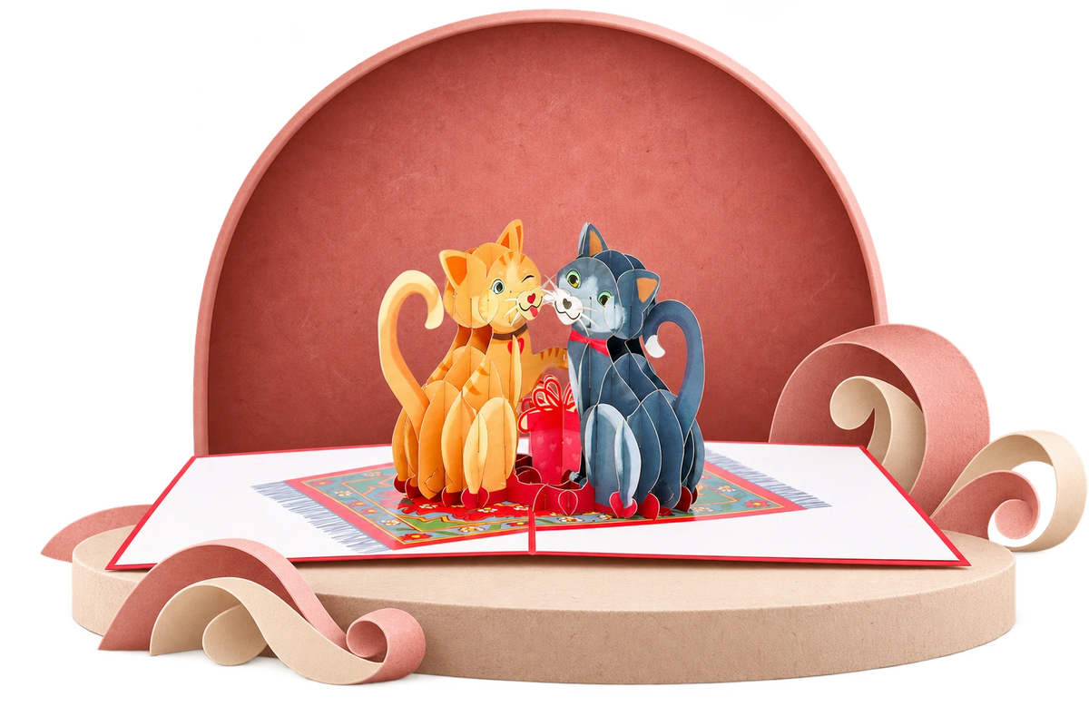 Love Kitties Pop Up Card paper stage
