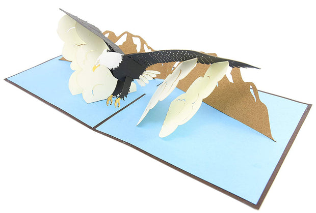 PopLife pop-up card features large bird of prey