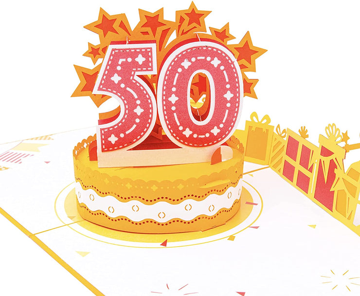 50th Birthday - Anniversary Pop Up Card