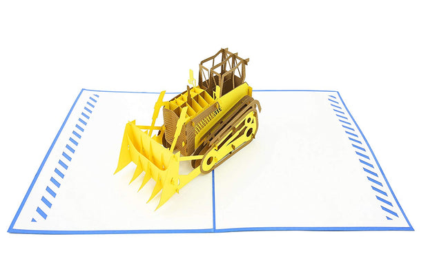 Bulldozer Pop-up Card