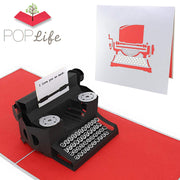 PopLife Typewriter "I Love You so much." Message Pop Up Card