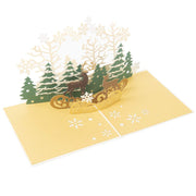 Reindeer in the Forest Pop Up Holiday Card