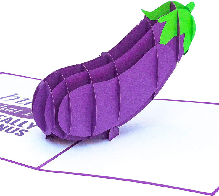 Naughty Eggplant Pop Up Card