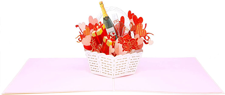 LOVE Basket Pop Up Card