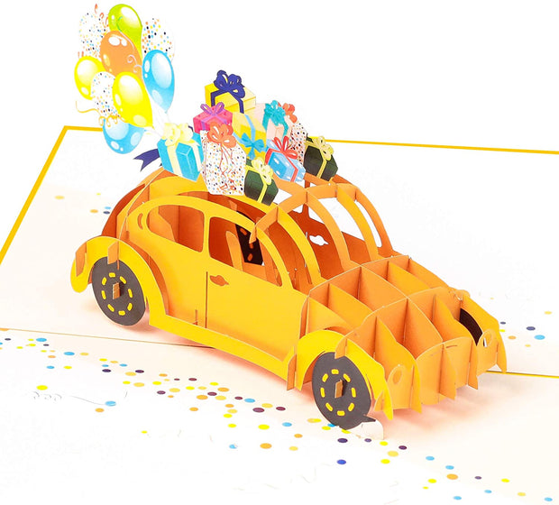 Yellow Bug Pop Up Card