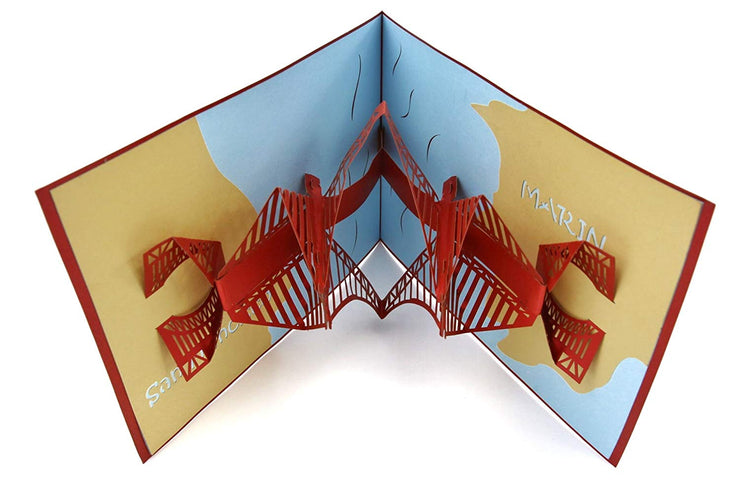 PopLife Pop-Up card features red bridge