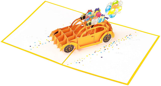 Yellow Bug Pop Up Card