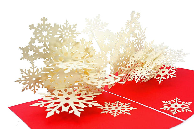 Winter Snowflake Flurry Pop Up Card