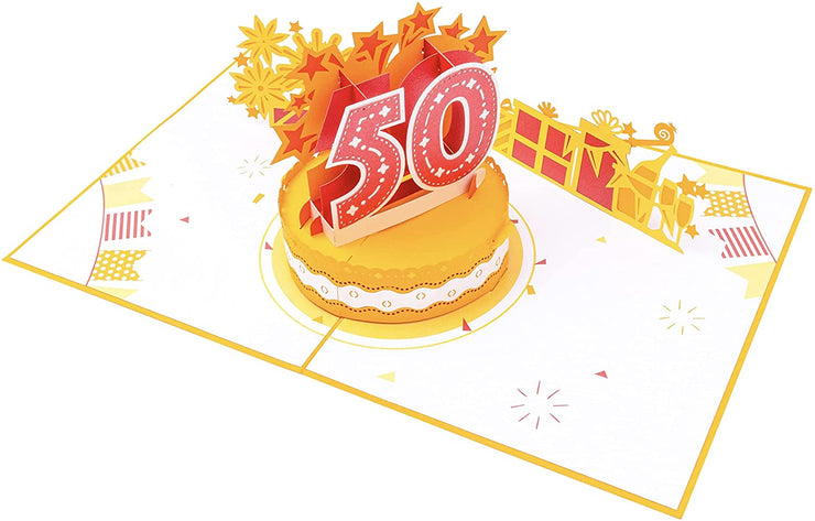 50th Birthday - Anniversary Pop Up Card