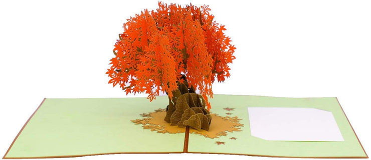 Orange Maple Tree Pop Up Card