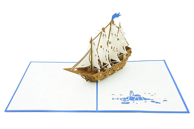 Sailboat Tall Ship Pop Up Card