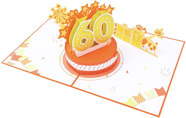 60th Birthday - Anniversary Pop Up Card