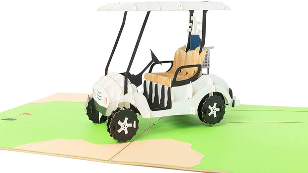 PopLife Pop-Up Card with lovely green grass course backdrop