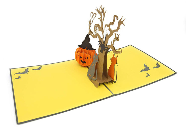 Halloween Pumpkin & Spooky Tree Pop Up Card