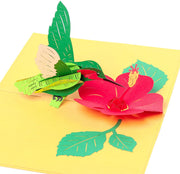 Hummingbird and Hibiscus Pop Up Card