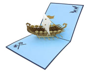 Norse Viking Ship Pop Up Card