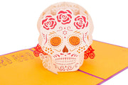 PopLife Pop-Up card features colorful Mexican sugar skull