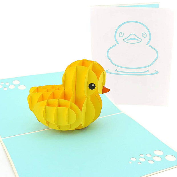 Yellow Rubber Ducky Pop Up Card