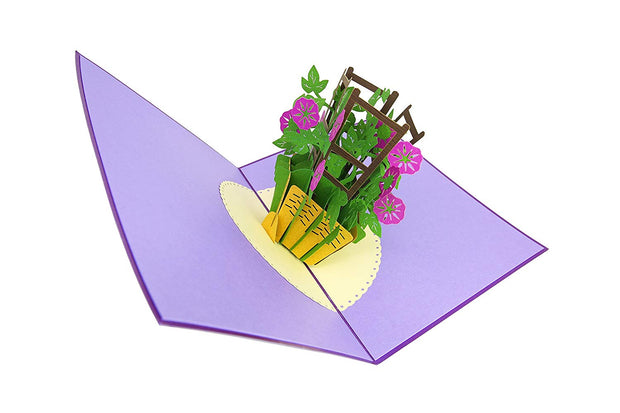 PopLife Pop-Up card features iris flowers