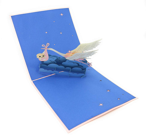 Stork and Baby Pop Up Card