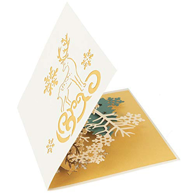 Reindeer in the Forest Pop Up Holiday Card