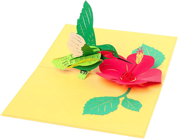 Hummingbird and Hibiscus Pop Up Card