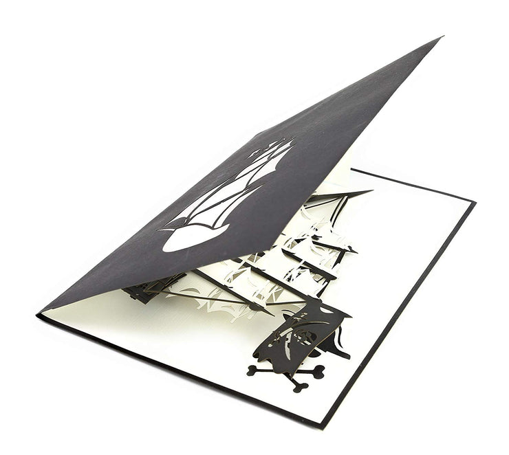 Black Pirate Ship pop up card is blank