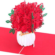 Red Roses Pop Up Card