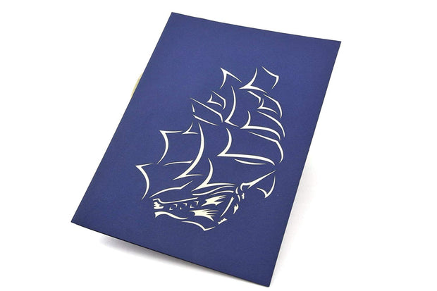 Man O' War Ship Pop Up Card