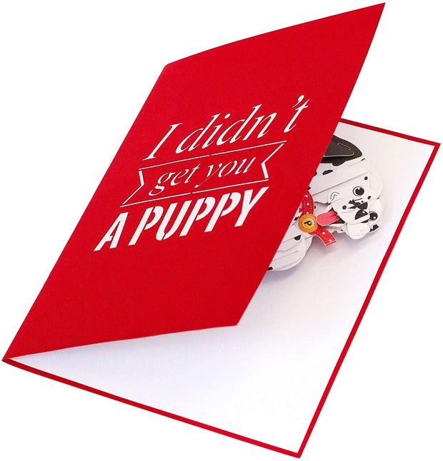 Funny Puppy Pop Up Card - GivePop, $1 donated to the Humane Society