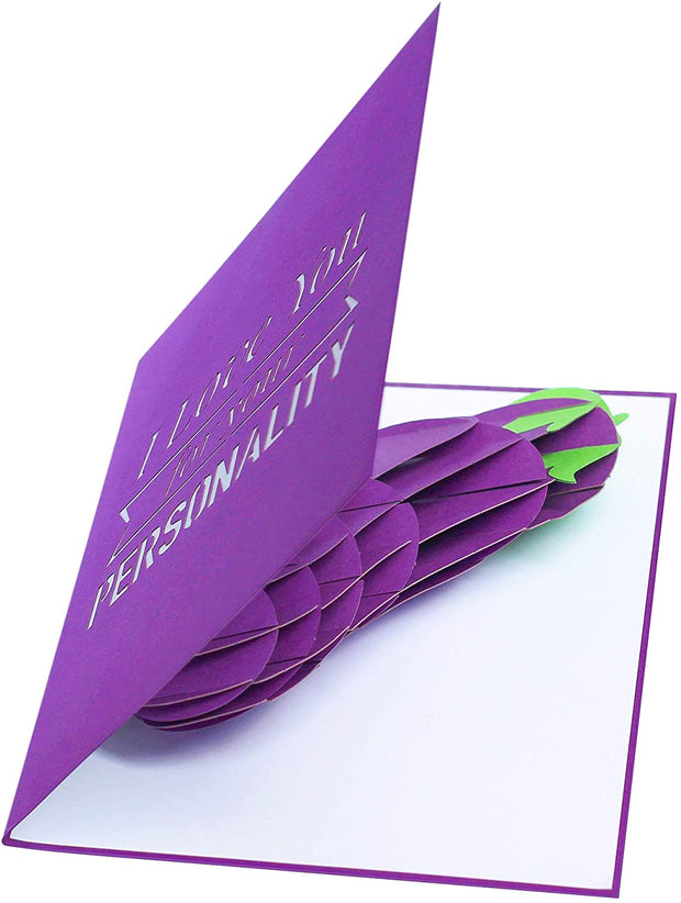 Naughty Eggplant Pop Up Card