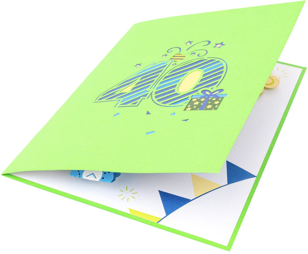 40th Birthday - Anniversary Pop Up Card