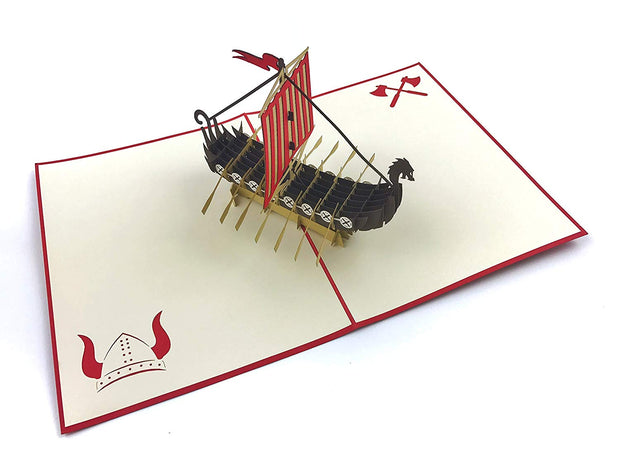 Dragon ship 3D pop-up card