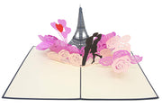 Romantic Eiffel Tower Love Pop Up Card