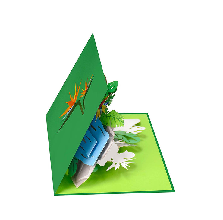 Tropical Waterfall Pop Up Card