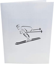 Mountain Skier Pop Up Card