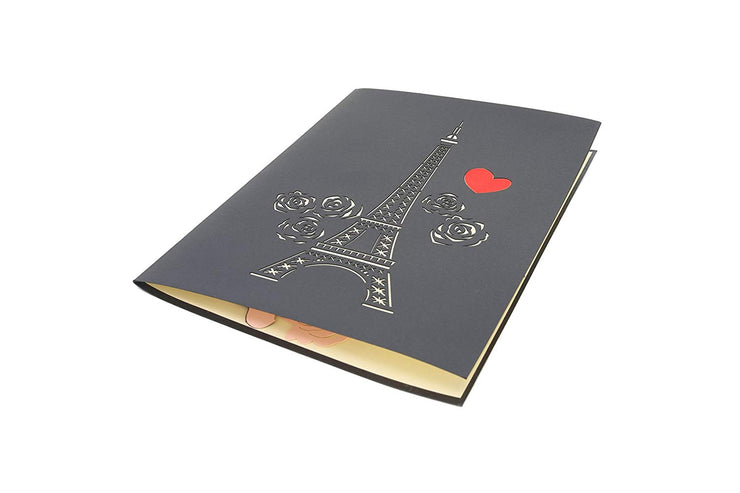 Romantic Eiffel Tower Love Pop Up Card