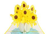 Sunflower Bouquet Pop Up Card