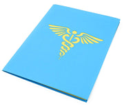 Pop-Up card with universal medical symbol