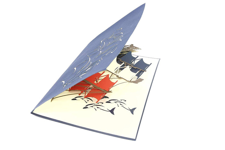 Man O' War Ship Pop Up Card