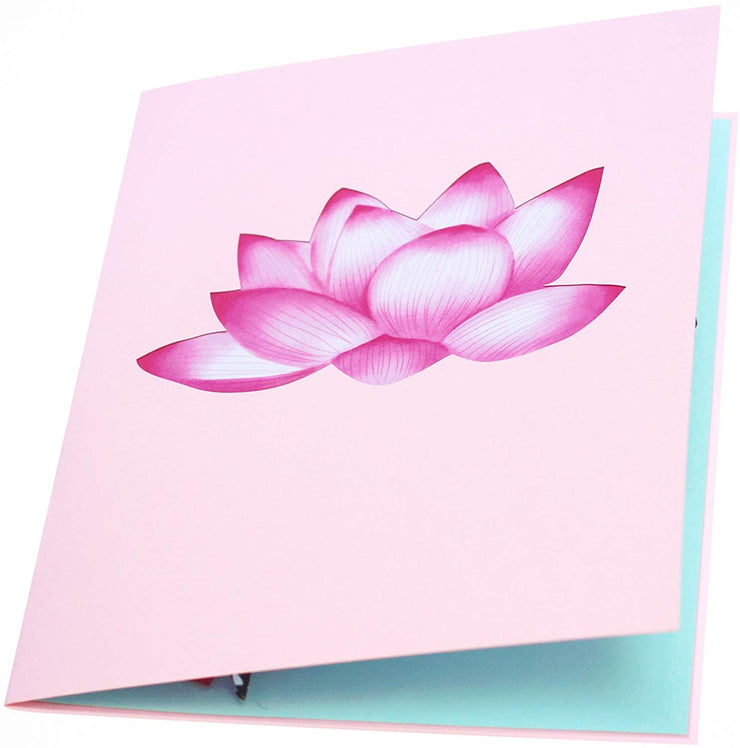 Blue Dragonfly and Lotus Pop Up Card