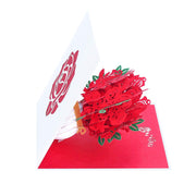 Red Roses Pop Up Card